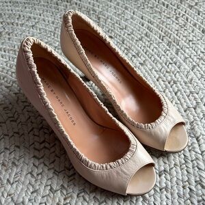 [6] Marc by Marc Jacobs Ballet Pink Peep Toe Ruffle Edge Pumps